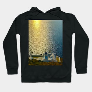 Santorini Church in the Sunset Hoodie